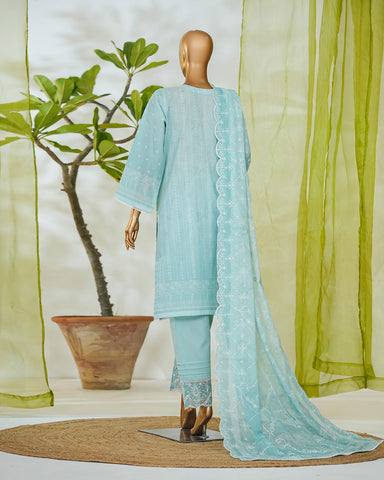 Three Piece Formals | Embroidered - White & White - Eid Special | Premium Lawn
