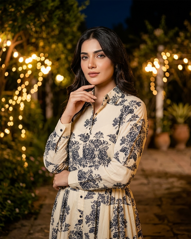 Designer Long Maxis | Printed Floral - Hania Series | Premium Lawn