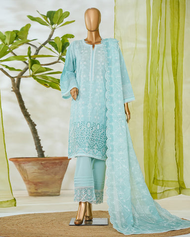 Three Piece Formals | Embroidered - White & White - Eid Special | Premium Lawn