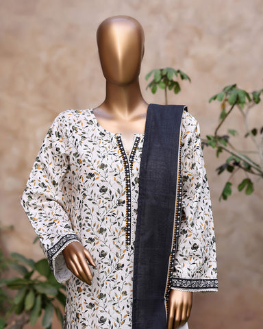 Printed Three Piece | Designer | Premium Khaddar