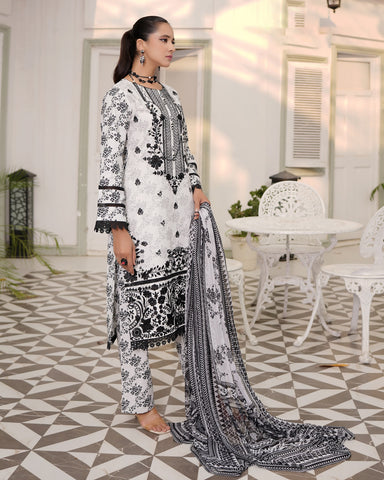 Designer Three Piece | Digital Printed Embroidered | Premium Khaddar