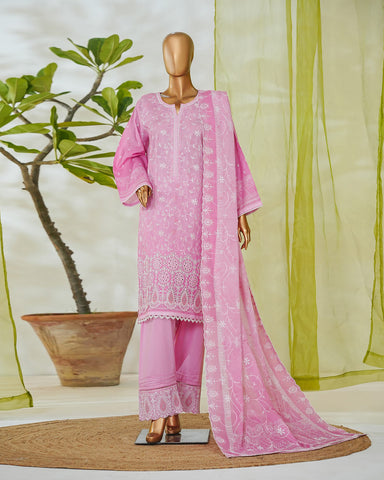Three Piece Formals | Embroidered - White & White - Eid Special | Premium Lawn