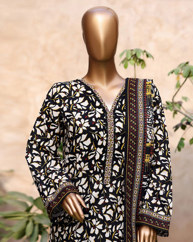 Printed Three Piece | Designer | Premium Khaddar