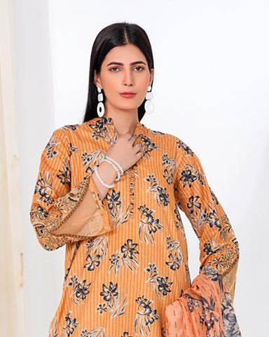 Printed Three Pieces | Embroidered-Zeenat Pret | Luxury Lawn