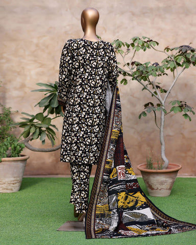 Printed Three Piece | Designer | Premium Khaddar