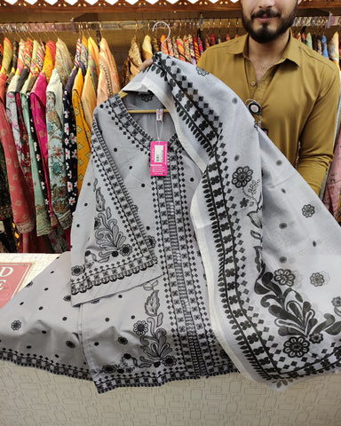 Designer Three Piece | Ghazal | Lawn Cotton