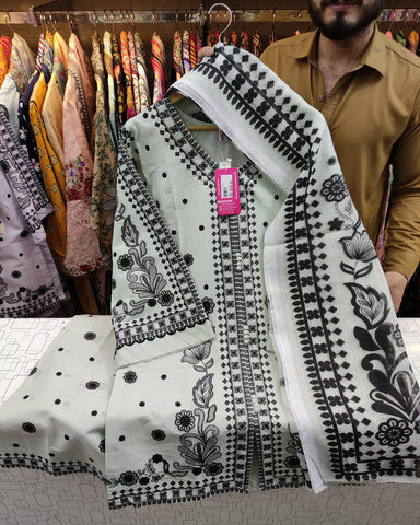 Designer Three Piece | Ghazal | Lawn Cotton