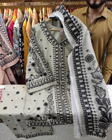 Designer Three Piece | Ghazal | Lawn Cotton