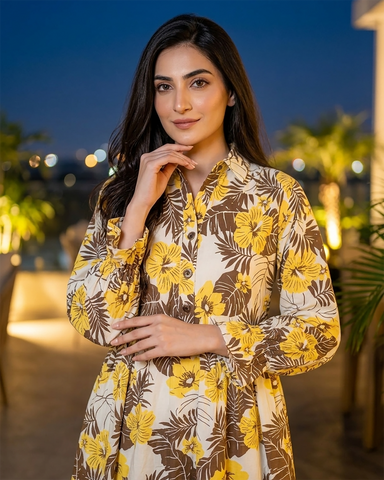 Designer Long Maxis | Printed Floral - Hania Series | Premium Lawn