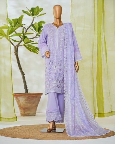 Three Piece Formals | Embroidered - White & White - Eid Special | Premium Lawn