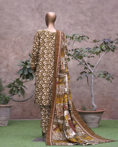 Printed Three Piece | Designer | Premium Khaddar