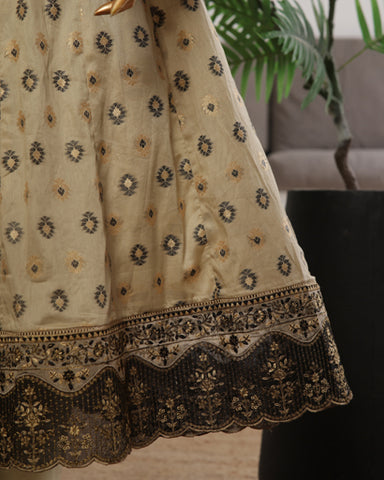 Three Piece | Fancy Embroidered Frock | Premium Jacquard