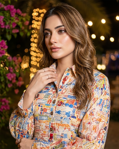Designer Long Maxis | Printed Floral - Hania Series | Premium Lawn
