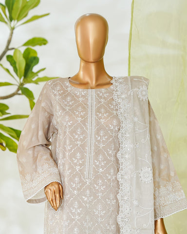Three Piece Formals | Embroidered - White & White - Eid Special | Premium Lawn