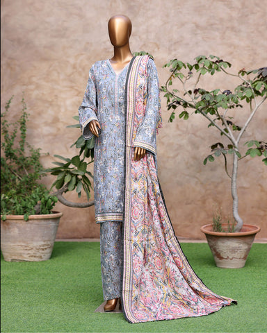Printed Three Piece | Designer | Premium Khaddar