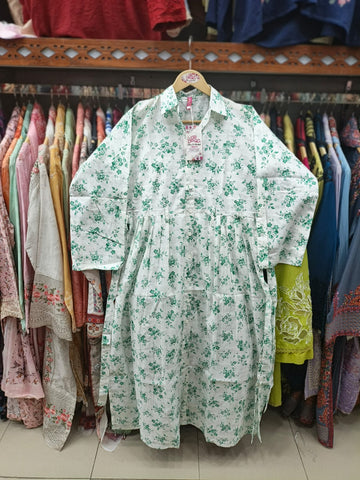 Designer Long Maxis | Printed Floral - Hania Series | Premium Lawn