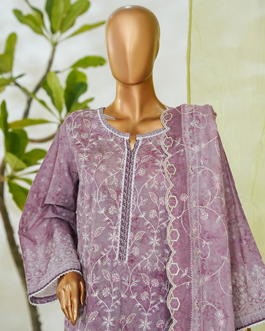 Three Piece Formals | Embroidered - White & White - Eid Special | Premium Lawn