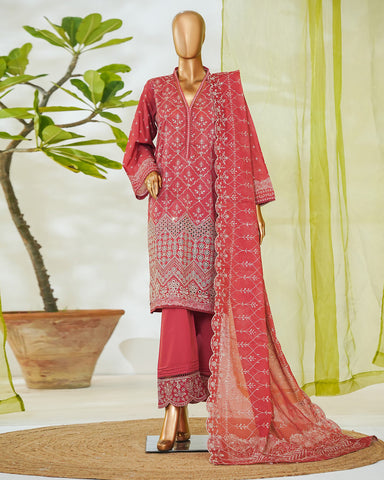 Three Piece Formals | Embroidered - White & White - Eid Special | Premium Lawn