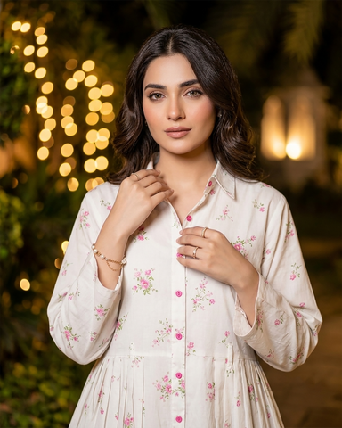 Designer Long Maxis | Printed Floral - Hania Series | Premium Lawn