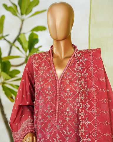 Three Piece Formals | Embroidered - White & White - Eid Special | Premium Lawn