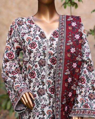 Printed Three Piece | Designer | Premium Khaddar