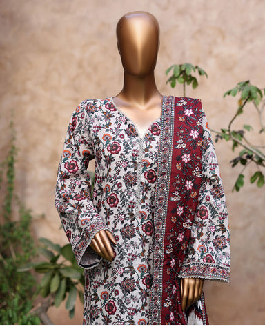 Printed Three Piece | Designer | Premium Khaddar