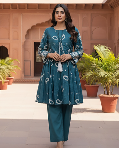 Designer Two Piece | Jacket-Frock | Bindi | Winter