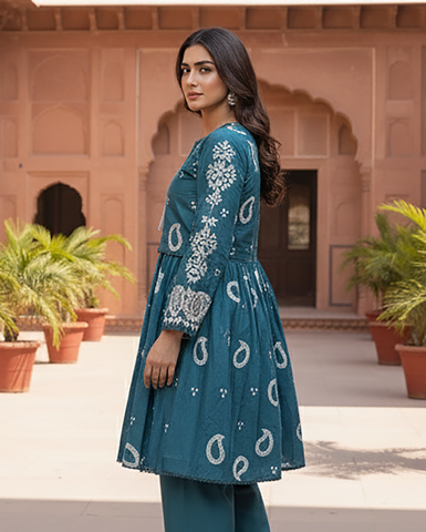 Designer Two Piece | Jacket-Frock | Bindi | Winter