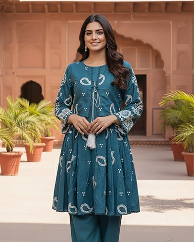 Designer Two Piece | Jacket-Frock | Bindi | Winter