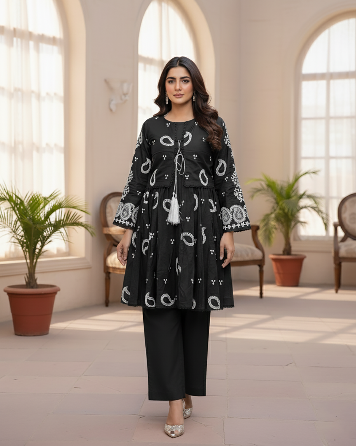 Designer Two Piece | Jacket-Frock | Bindi | Winter