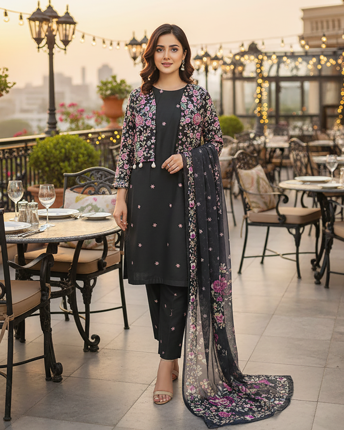 Designer Three Piece | Embroidered - Husnara | Premium Winter Dobby Cotton