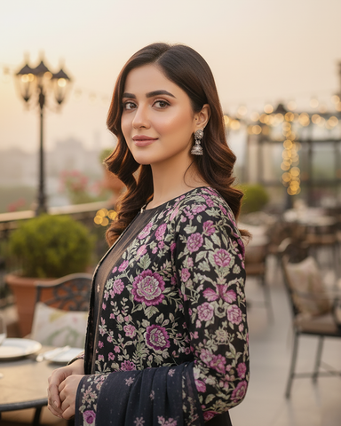 Designer Three Piece | Embroidered - Husnara | Premium Winter Dobby Cotton