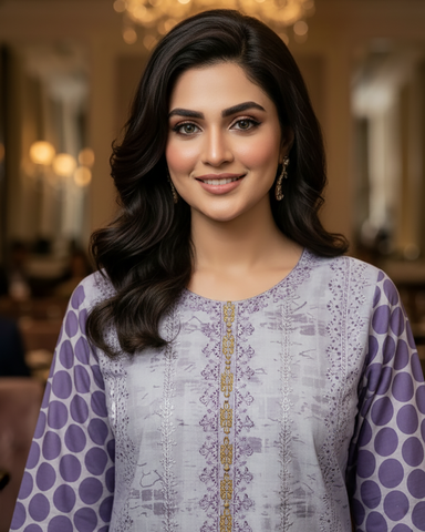 Designer Three Piece | Embroidered - Minahil | Premium Winter Cotton