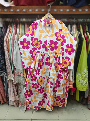 Designer Long Maxis | Printed Floral - Hania Series | Premium Lawn