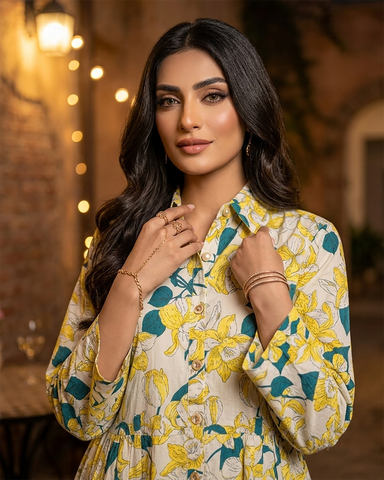 Designer Long Maxis | Printed Floral - Hania Series | Premium Lawn