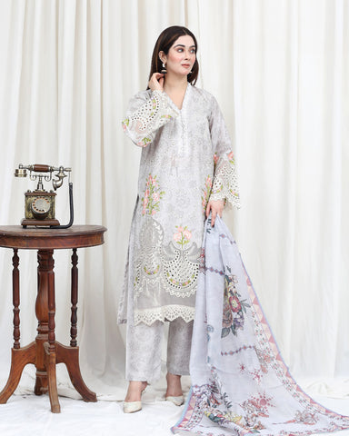 Designer Three Pieces | Roop-VI | Soft Print Cotton Lawn
