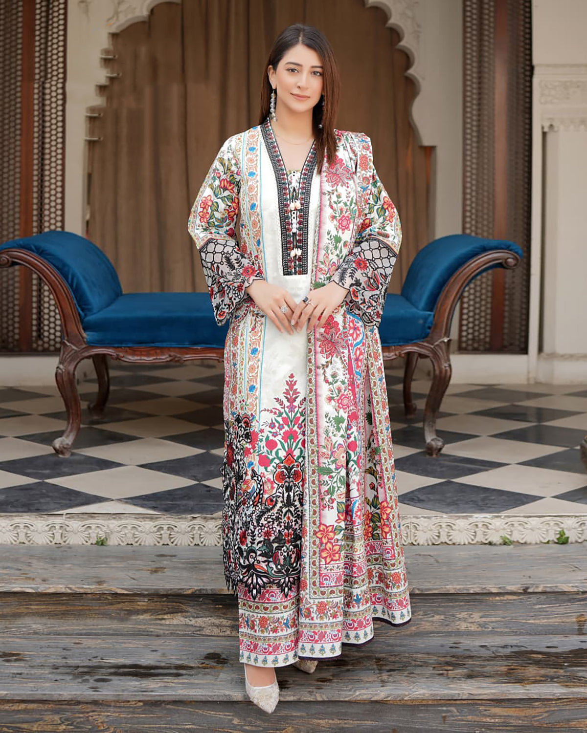 Designer Three Piece | Rangni Embroidered Series | Winter Cotton