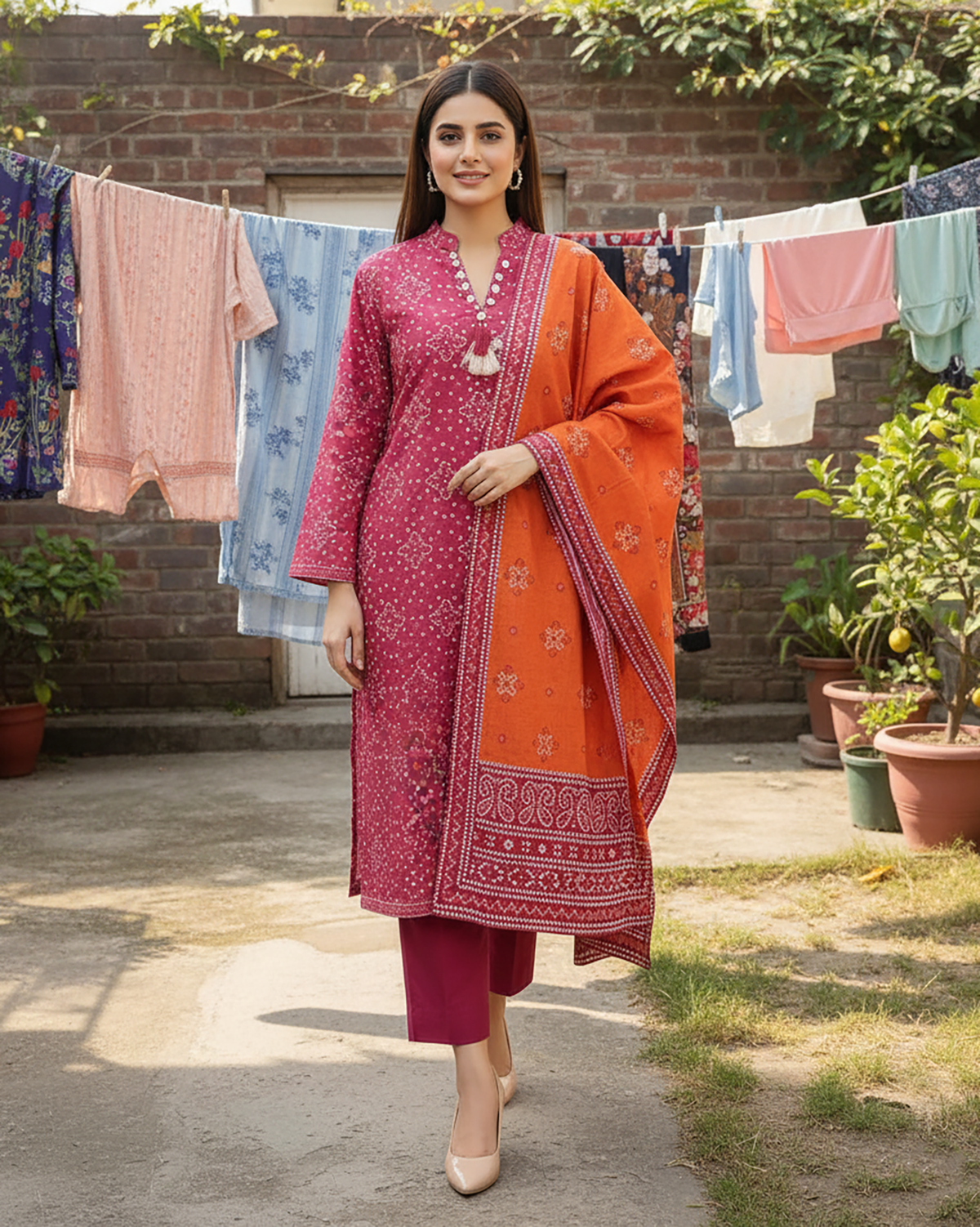 Printed Three Piece | Designer | Premium Khaddar