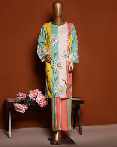 Designer Embroidered Two Piece | Florence | Linen