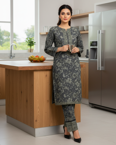 Designer Embroidered Two Piece | Blooming | Winter Khaddar