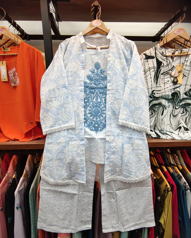 Semi Western Co-Ord Set | Designer - Vaniya | Cotton
