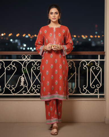 Designer Embroidered Two Piece | Co-Ords | Premium Khaddar