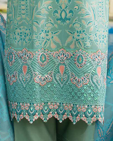 Designer Three Piece | Embroidered - Zouq 2 | Luxury Dhanak