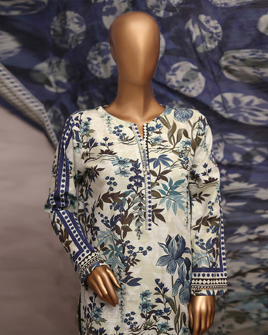 Digital Printed Three Piece | Designer "Hamna" | Soft Khaddar