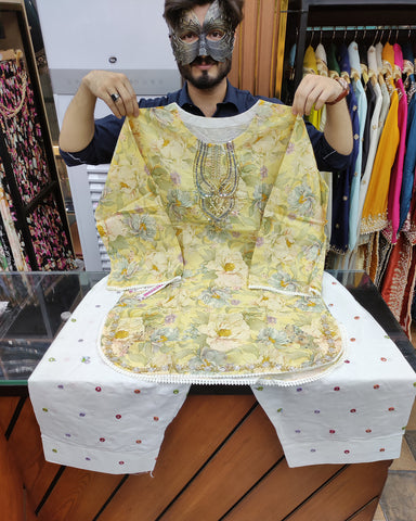 Designer Embroidered Two Piece | Co-Ord Sets -  Mehrava | Cotton