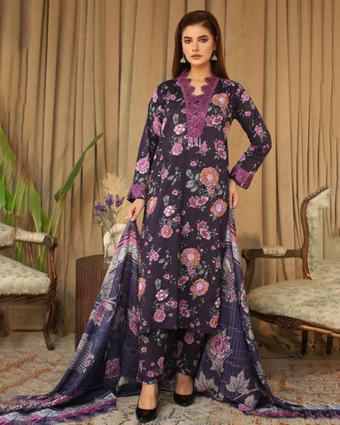 Embroidered Three Piece | Motti Bunch - Designer | Luxury Lawn