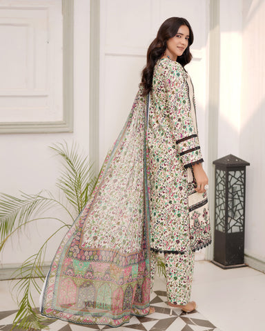 Designer Three Piece | Digital Printed Embroidered | Premium Khaddar