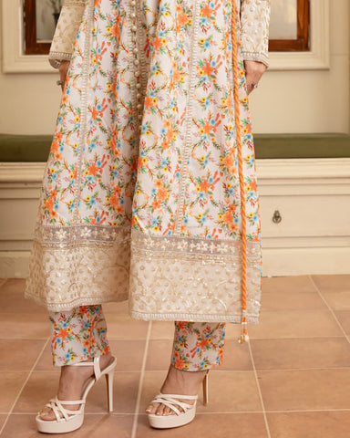 Designer Embroidered Three Piece | Elegant Style | Luxury Winter Cotton