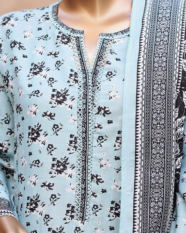 Printed Three Piece | Designer | Premium Khaddar