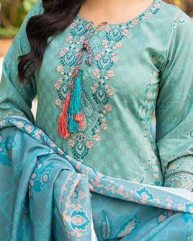 Designer Three Piece | Embroidered - Zouq 2 | Luxury Dhanak